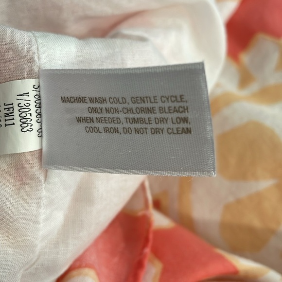 Old Navy Floral Sleeveless Dress V-Neck Front Coral and White XS Lined - Picture 5 of 5